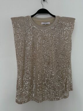 Anthropologie Endless Rose Sequin Top